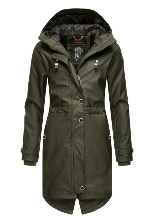 Navahoo RAINY FLOWER - Parka - Dark Olive -Navahoo Modegeschäft für Damenbekleidung 752134ce0f6c4ed7b0f0fb5165b18e33