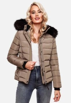 Navahoo MIAMOR - Winterjacke - Taupe Grey -Navahoo Modegeschäft für Damenbekleidung b0ce2fb0d2004cc98d9b5875366ae8e8