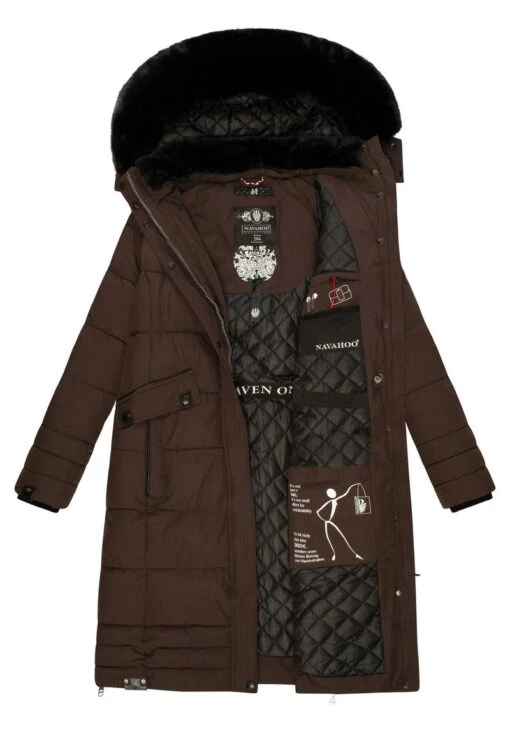 Navahoo FAHMIYAA - Wintermantel - Dark Choco -Navahoo Modegeschäft für Damenbekleidung d19b55e0e65942858e47966f10da4115