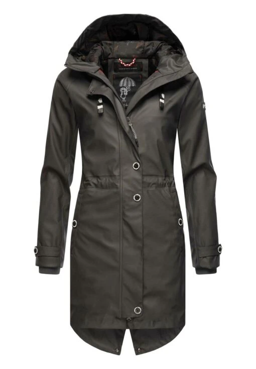 Navahoo RAINY FLOWER - Parka - Dark Grey -Navahoo Modegeschäft für Damenbekleidung fb22cb9441154d819839a904bb47c594